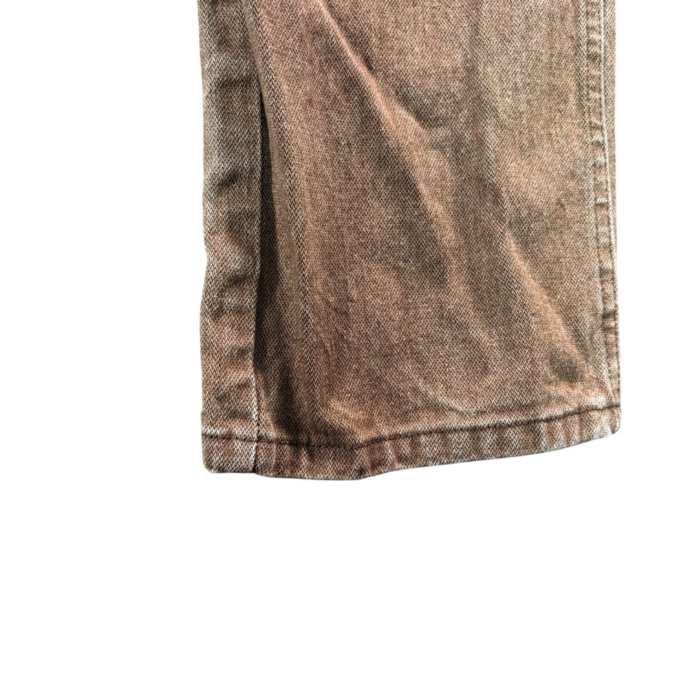 Wrangler Cowboy Cut Jeans 37x29.5 Brown Y2K Western Rodeo Distressed - Picture 8 of 11